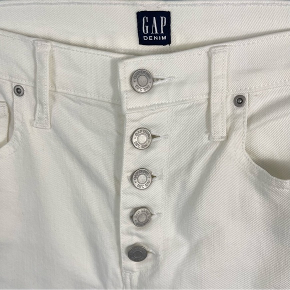 GAP Denim Stretch High-Rise True Skinny Ankle Jeans White Size 31 - Picture 4 of 12